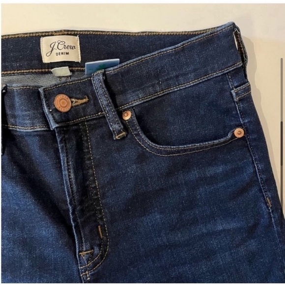 J Crew 9" HIGH RISE toothpick jean in Point Lake wash - Picture 6 of 9